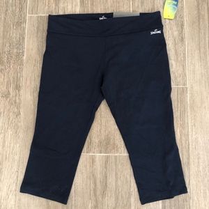 NWT Spalding Women's Navy Active Capri Legging XL